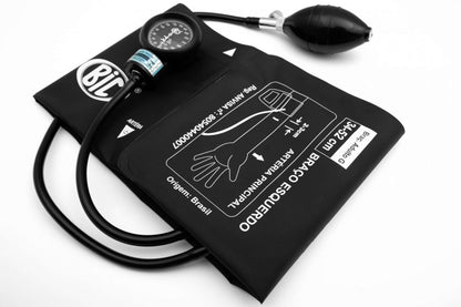 Conjunto BIC Estetoscópio+Esfigmomanômetro New Innova Plus INOX - Preto.